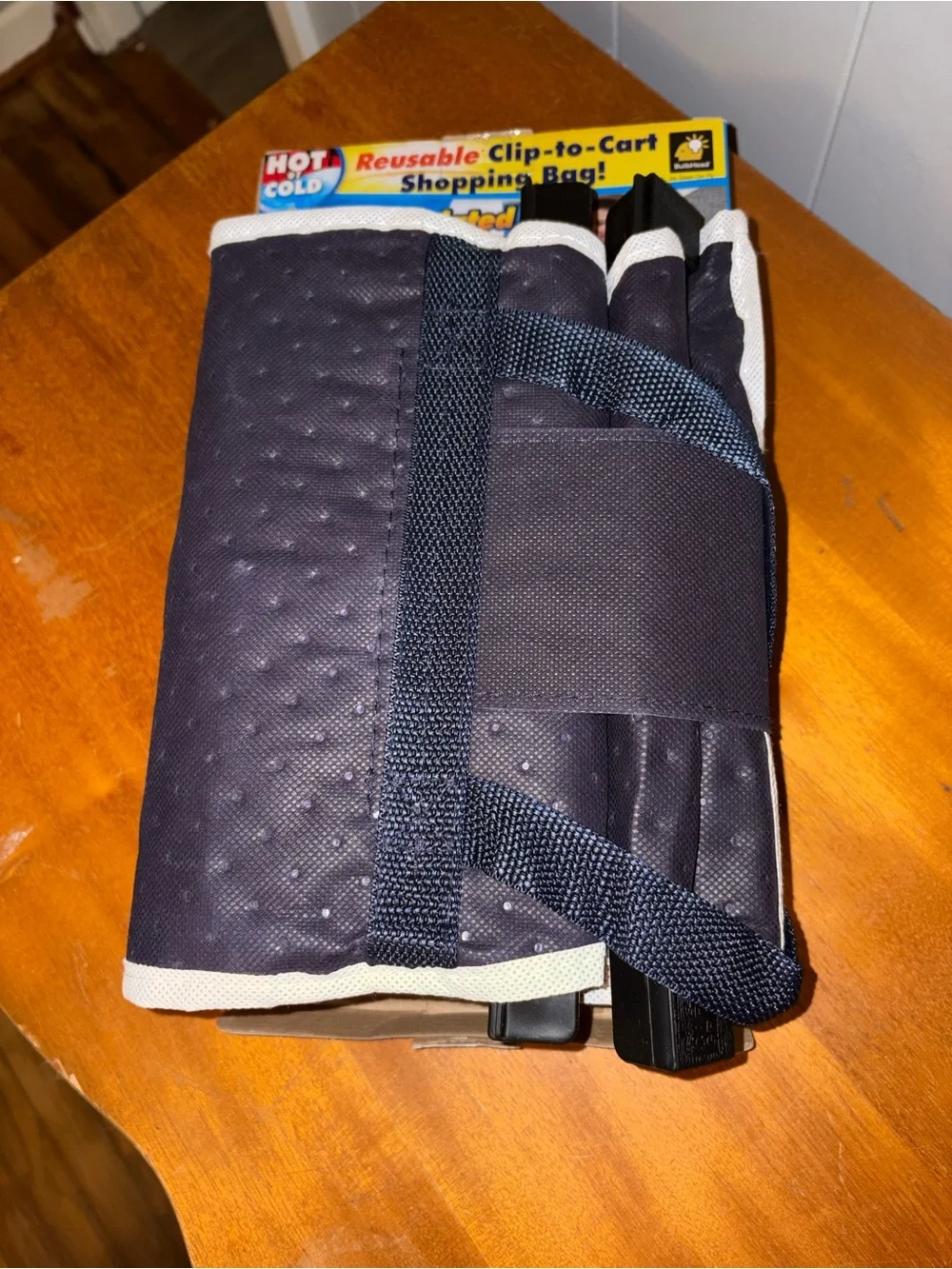 Insulated Reusable Shopping Bag - Navy